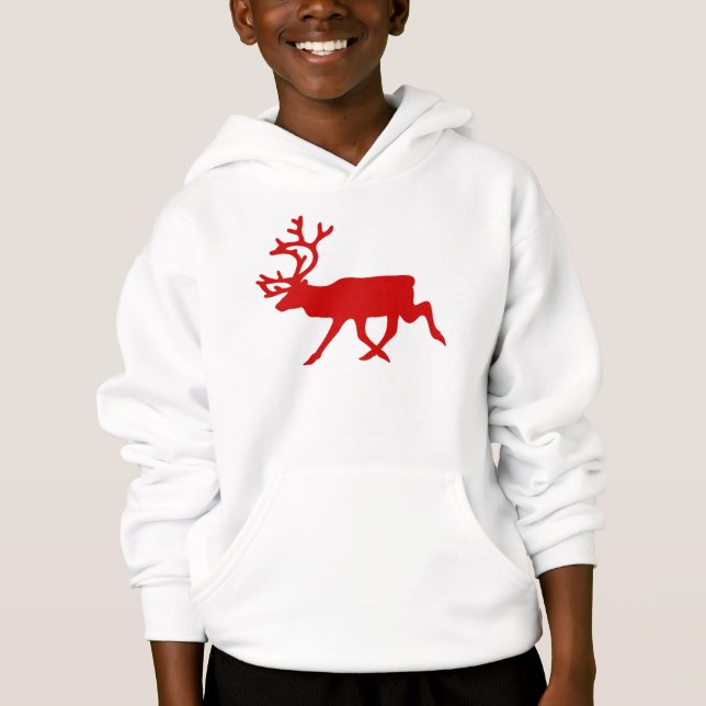 Red Reindeer / Caribou Silhouette (Front)