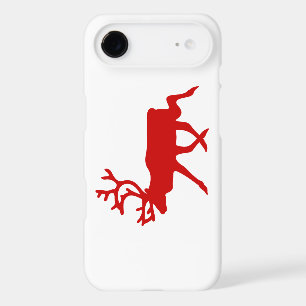 Red Reindeer / Caribou Silhouette