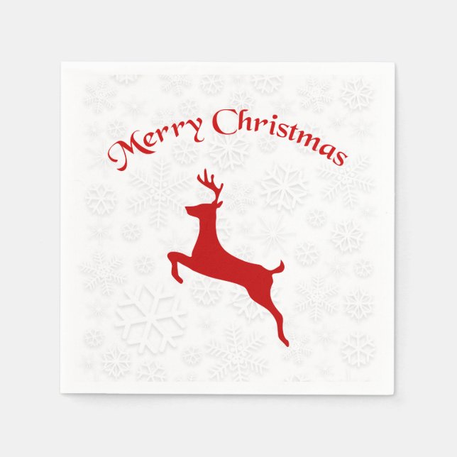 Red Reindeer Napkin (Front)
