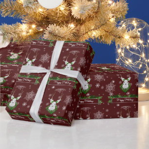 Red Reindeer Wrapping Paper