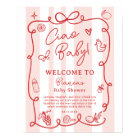 Red Retro Italian Lemon Ciao Baby Shower Welcome