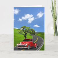 Red Retro Truck Retirement