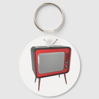 Red retro TV Key Ring