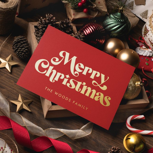 Red Retro Vintage Font Merry Christmas (Creator Uploaded)