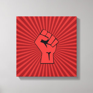 Red Revolutionary Fist Canvas Print