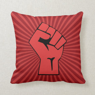 Red Revolutionary Fist Cushion