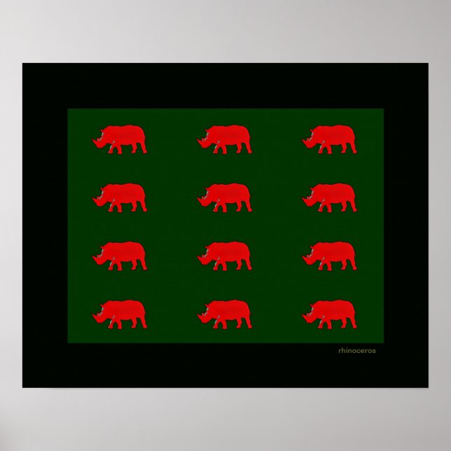 red rhinoceros graphic print (Front)