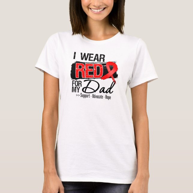 Red Ribbon Awareness - Dad T-Shirt (Front)