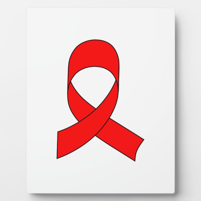 Red Ribbon Drawing Plaque (Front)