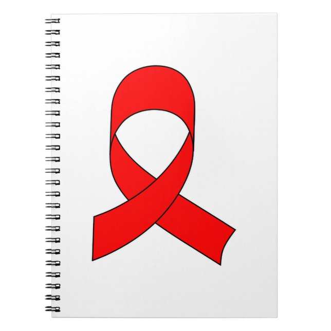 Red Ribbon Drawing Spiral Notebook (Front)