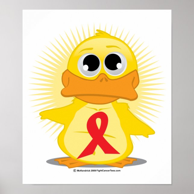 Red Ribbon Duck Poster (Front)