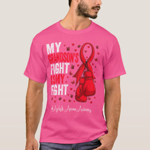 Red Ribbon Grandson Aplastic Anaemia Awareness T-Shirt