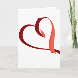Red Ribbon Header on Valentine's Card
