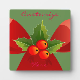 Red Ribbon Holly  Thunder_Cove Plaque