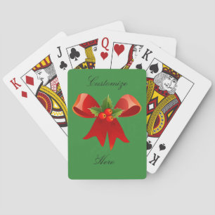 Red Ribbon Holly  Thunder_Cove Playing Cards