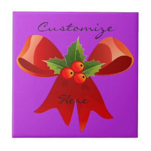 Red Ribbon Holly Thunder_Cove Tile
