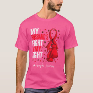 Red Ribbon Husband Haemophilia Awareness T-Shirt