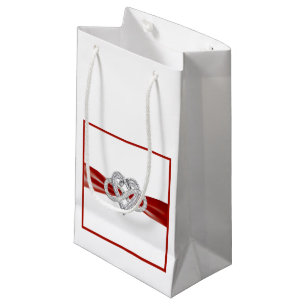 Red Ribbon Infinity Heart Gift Bag