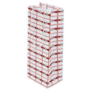 Red Ribbon Infinity Heart Wine Gift Bag