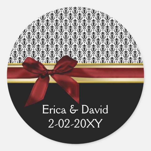 red ribbon Monogram label (Front)