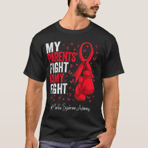 Red Ribbon Parents Marfan Syndrome Awareness T-Shirt