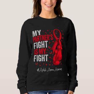 Red Ribbon Partner Aplastic Anaemia Awareness Sweatshirt