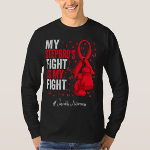 Red Ribbon Stepbrother Vasculitis Awareness T-Shirt