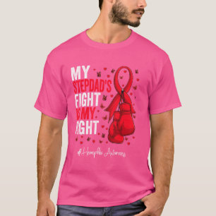 Red Ribbon Stepdad Haemophilia Awareness T-Shirt