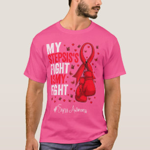 Red Ribbon Stepsister Sepsis Awareness T-Shirt