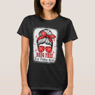 Red Ribbon Week Awareness Coquette Drug Anti-drug T-Shirt