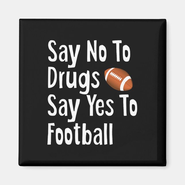 Red Ribbon Week Kids Youth Say No Say Yes to Footb Magnet (Front)