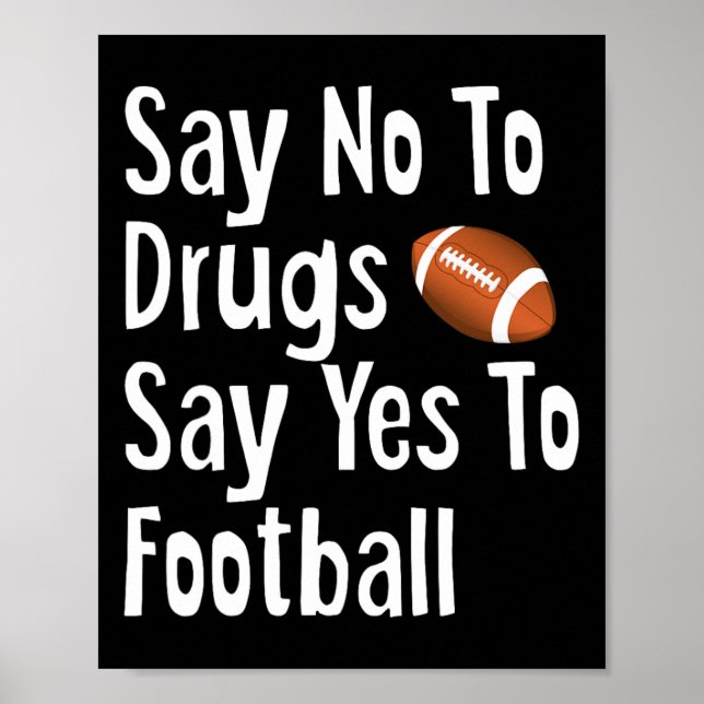 Red Ribbon Week Kids Youth Say No Say Yes to Footb Poster (Front)