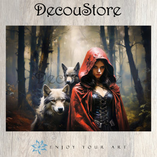 Red Riding Hood and the Silent Wolves Decoupage Tissue Paper