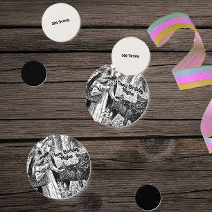 Red Riding Hood Black White Fairy tale Birthday Confetti