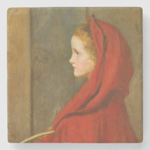 Red Riding Hood (by John Everett Millais) Stone Coaster