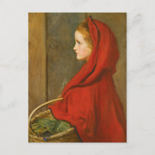 Red Riding Hood by Millais Postcard