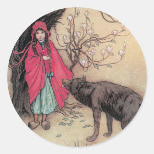 Red Riding Hood Classic Round Sticker