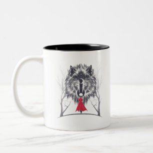 Red Riding Hood Costume Gif For Girls Two-Tone Coffee Mug
