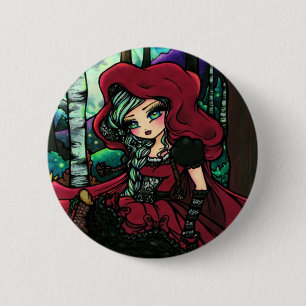 Red Riding Hood Fairytale Fairy Fantasy 6 Cm Round Badge