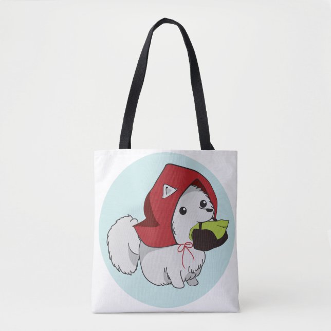 Red Riding Pup Tote (Both sides) Bag (Front)