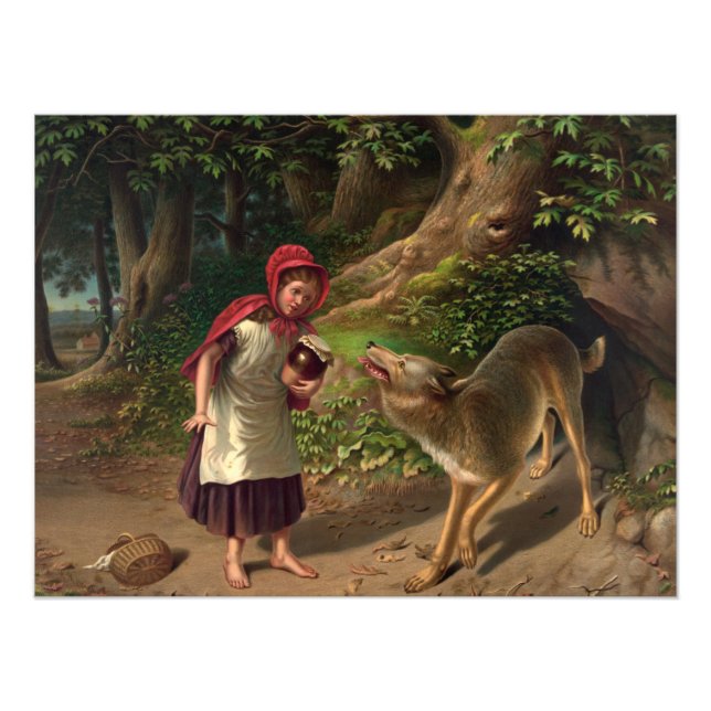 Red-Ridinghood and the wolf by William Beard Photo Print (Front)