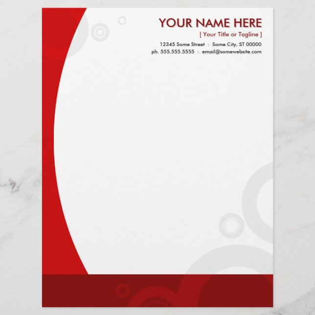 red rings customized letterhead (Front)