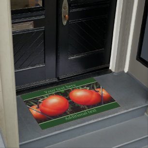 Red Ripe Garden Tomatoes On The Vine Personalised Doormat