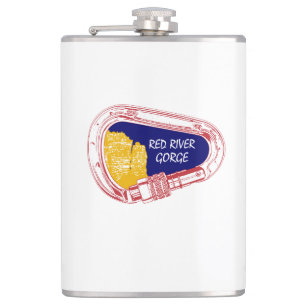 Red River Gorge Climbing Carabiner Hip Flask