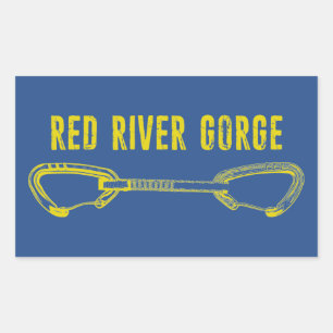 Red River Gorge Climbing Quickdraw Rectangular Sticker