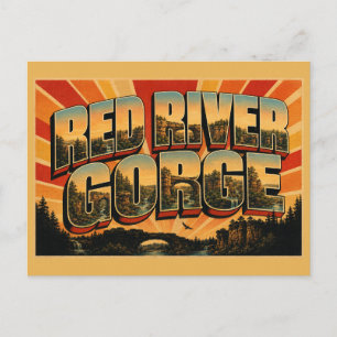 Red River Gorge KY Vintage Travel Art Postcard