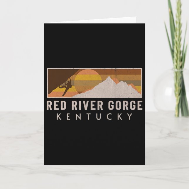 Red River Gorge Rock Climbing Boulderer Mountain C Card (Front)