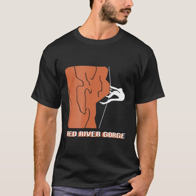 Red River Gorge Rock Climbing Tee Shirt (Front)