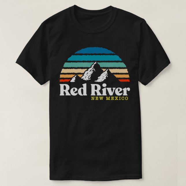 Red River New Mexico USA Ski Resort 1980s Retro  T-Shirt (Design Front)
