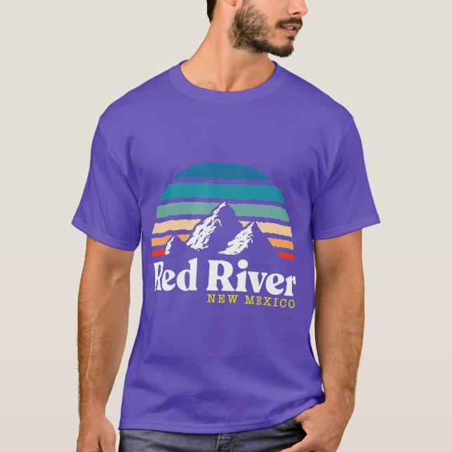 Red River New Mexico  USA Ski Resort 1980s Retro T-Shirt (Front)